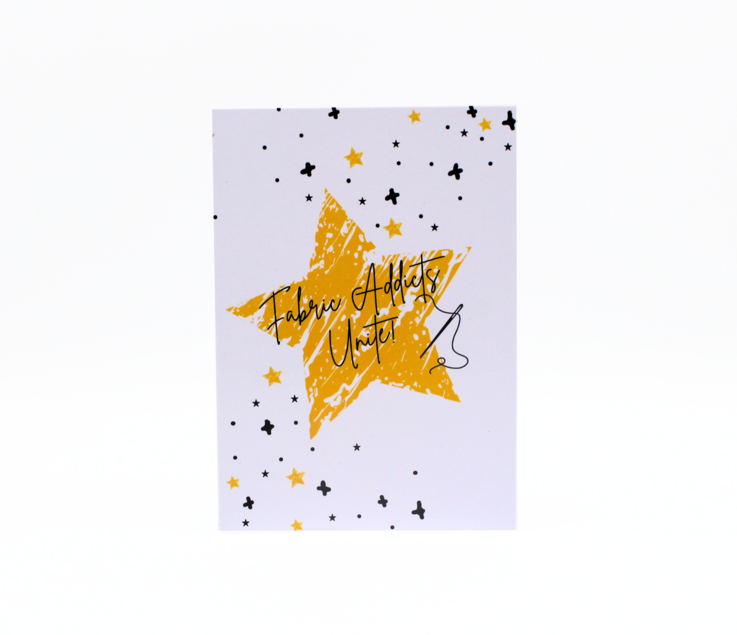 Fabric Addicts Unite! | Sewing Themed Greeting Card