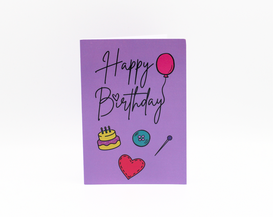 Happy Birthday | Sewing Themed Greeting Card
