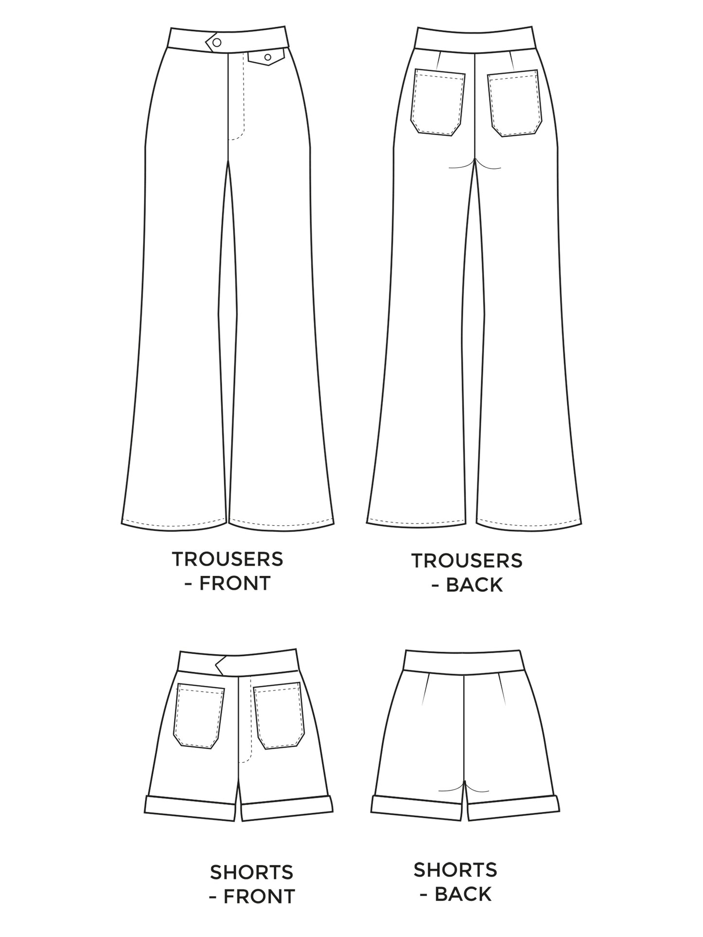 Jessa Trousers And Shorts Pattern | Tilly And The Buttons