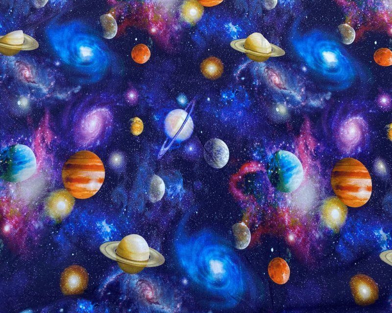 Galaxy Planet Jersey Cotton | Little Johnny