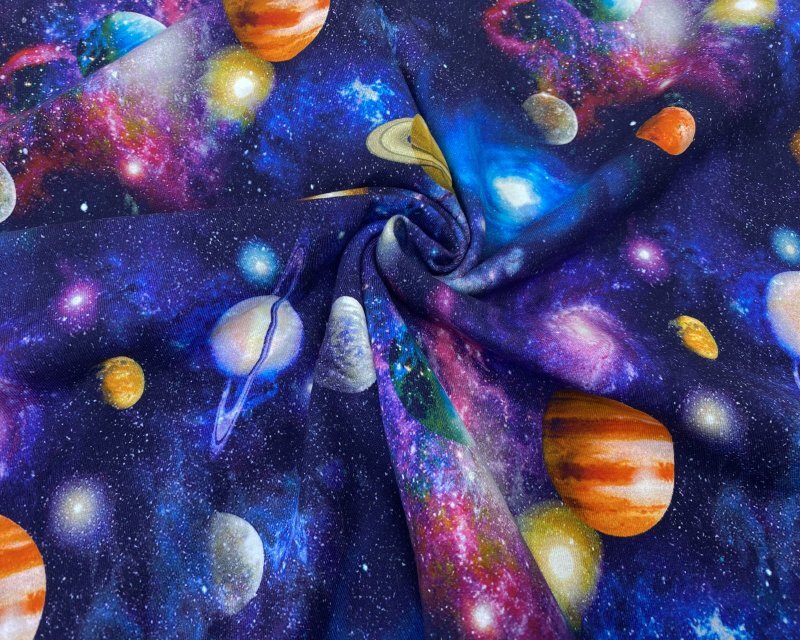 Galaxy Planet Jersey Cotton | Little Johnny