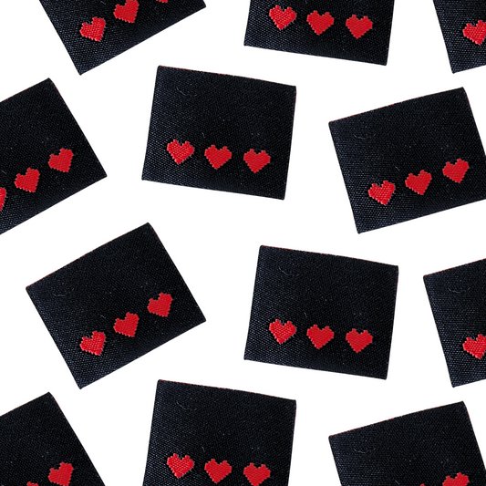 Pixel Heart | Woven Sew In Labels