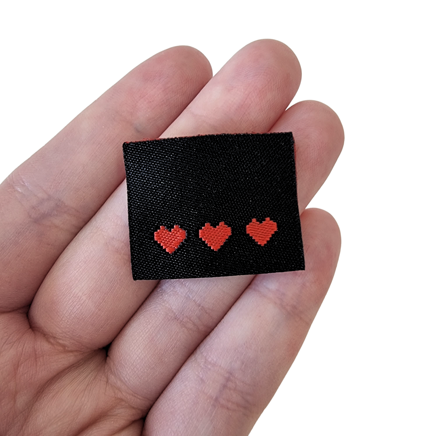 Pixel Heart | Woven Sew In Labels