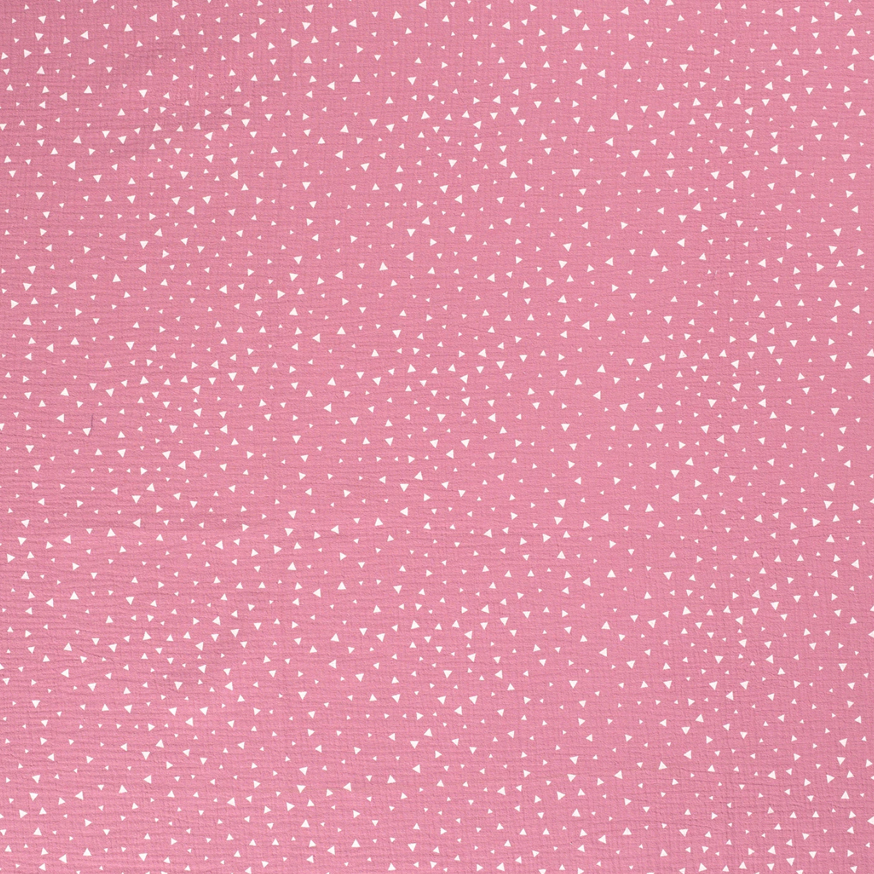 Dusky Pink Triangles Double Gauze