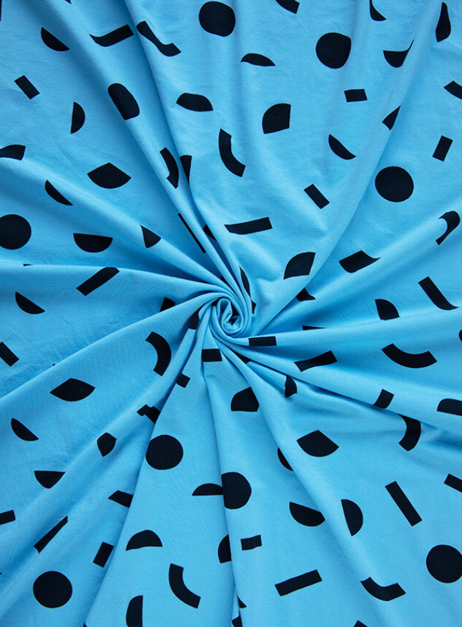 Geometric Blue Jersey | Tilly And The Buttons