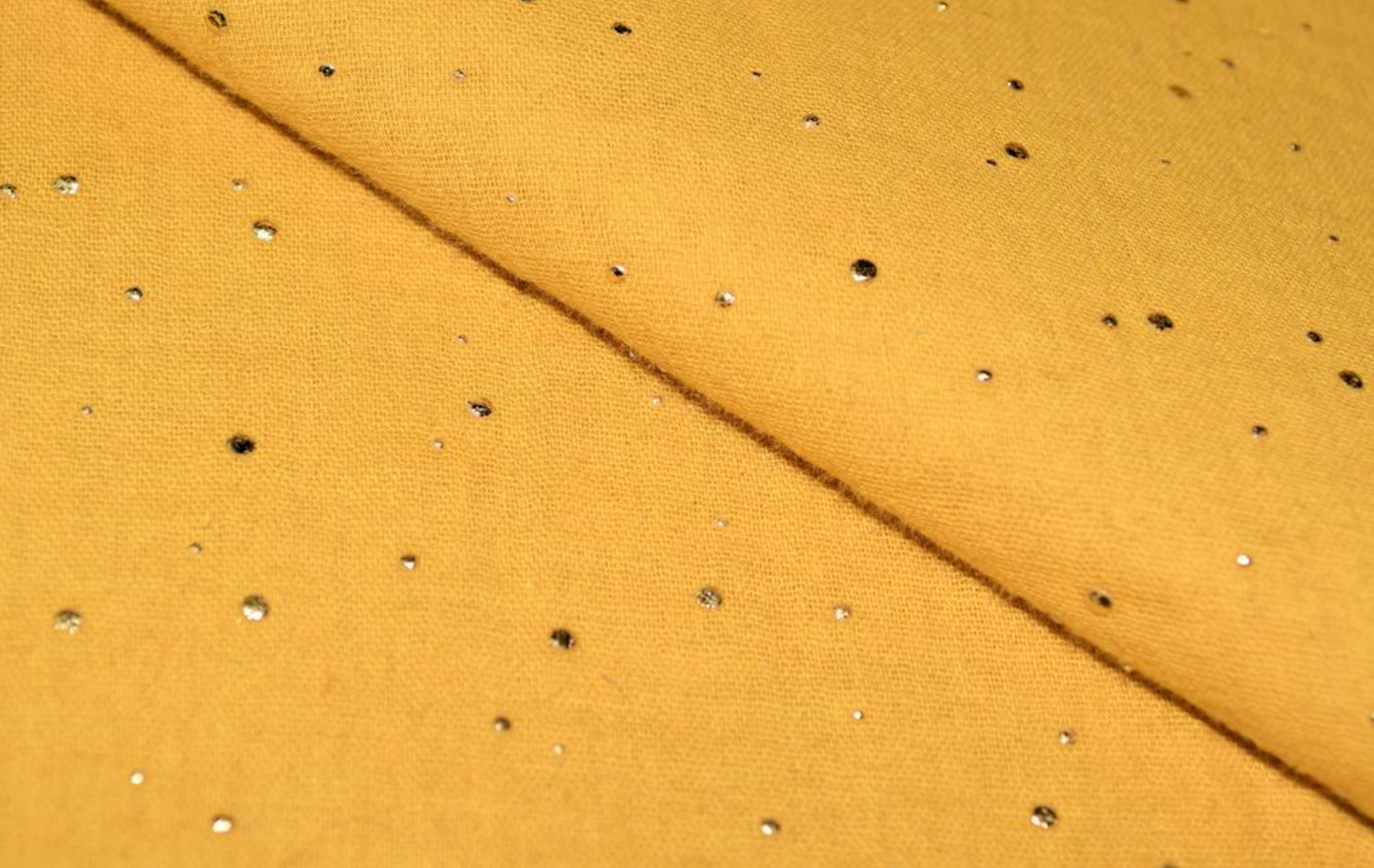 Ochre Gold Speckled Double Gauze