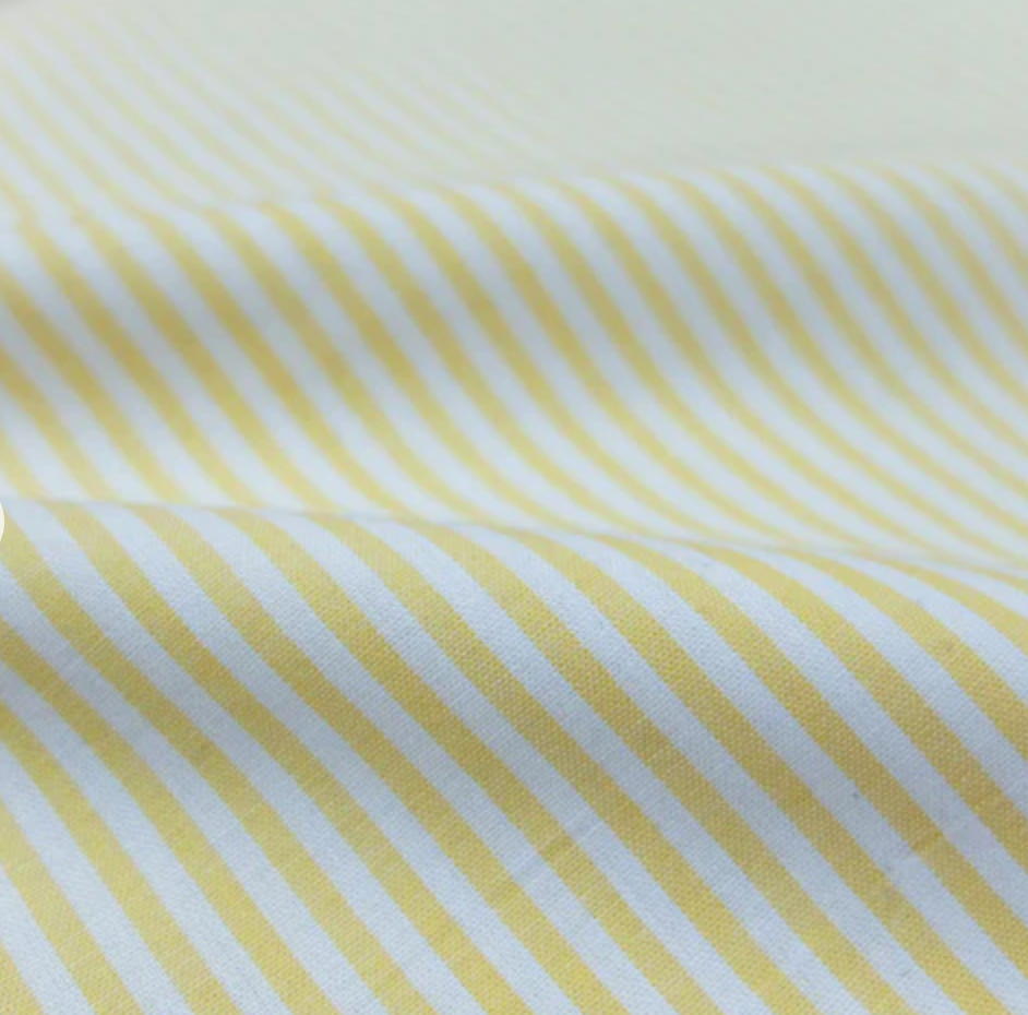 Yellow Striped Chambray Cotton