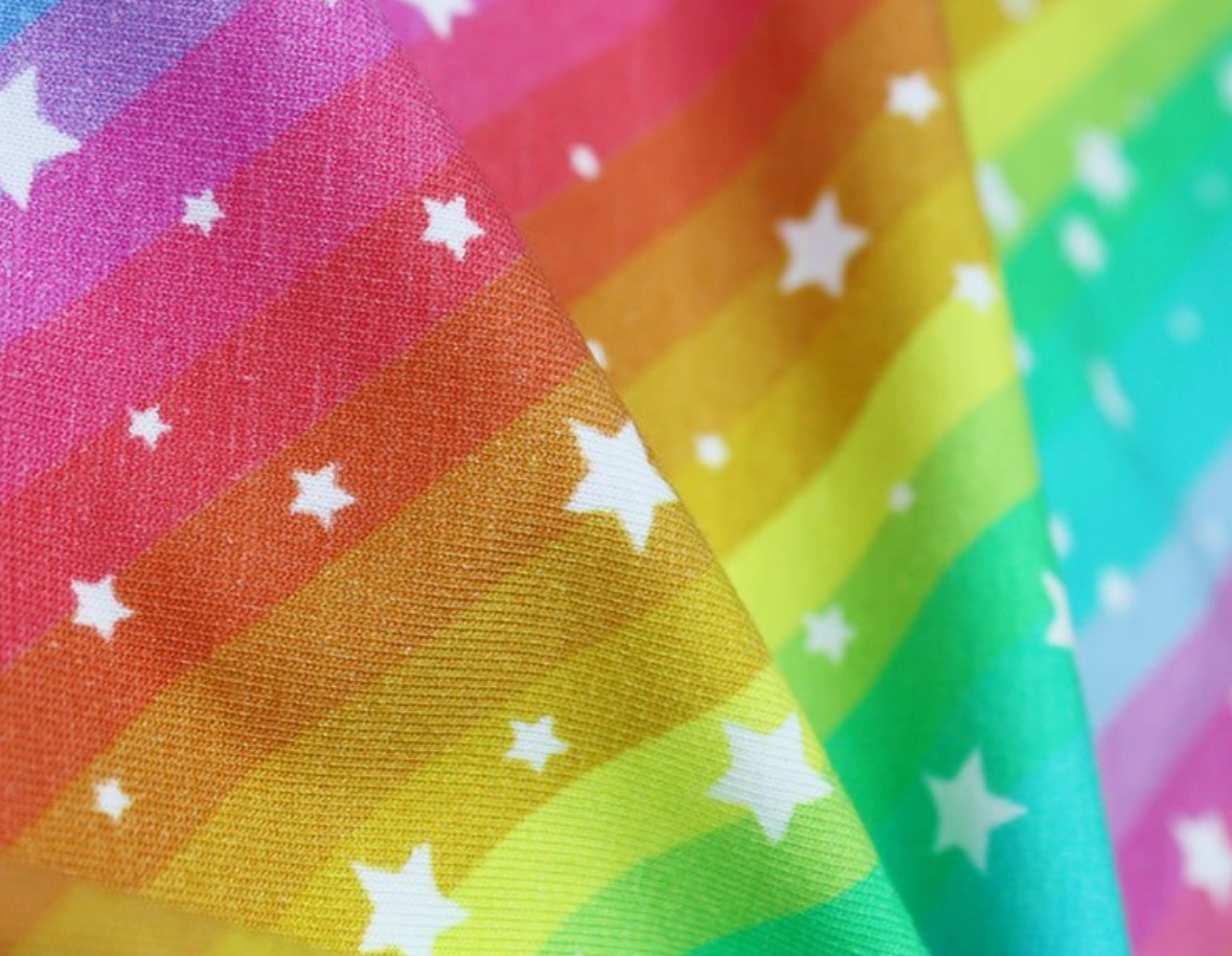 Rainbow Stars Cotton Jersey | Little Johnny