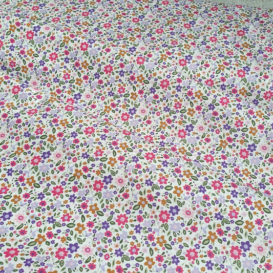Pink Mix Floral Cotton Poplin