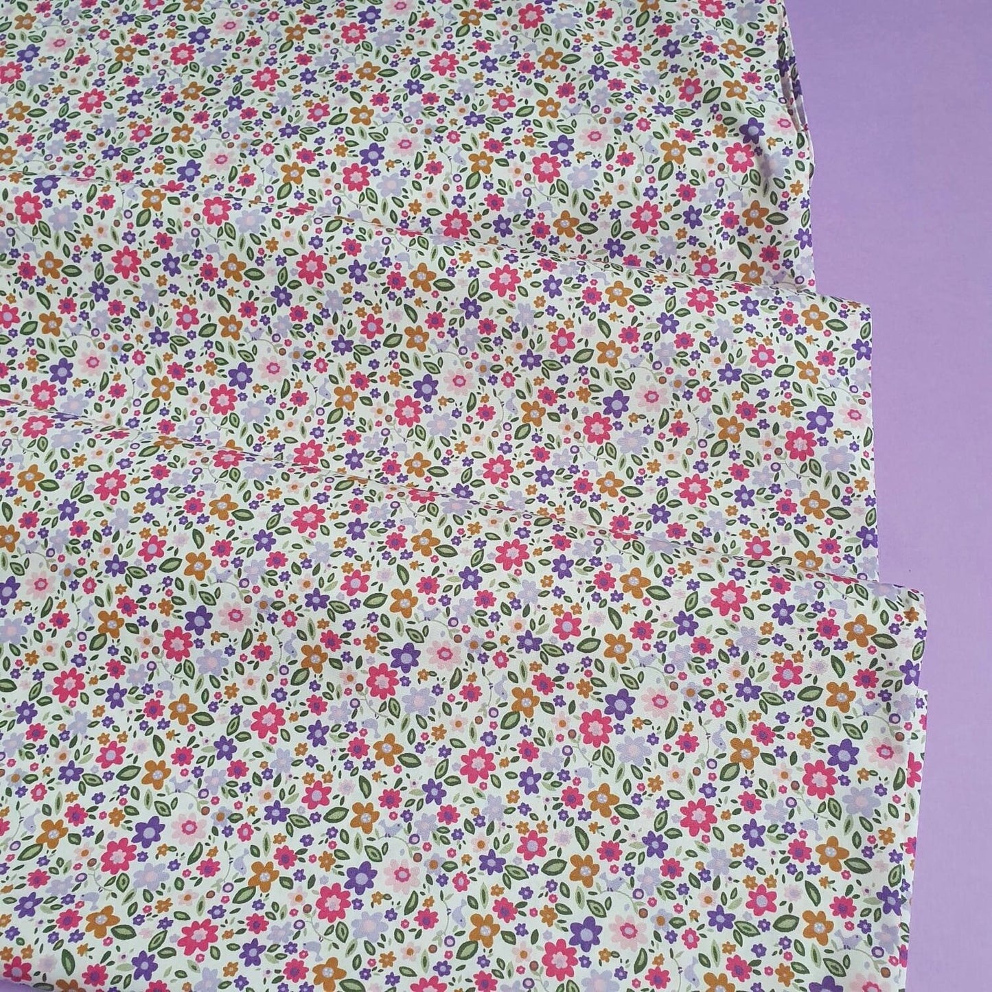 Pink Mix Floral Cotton Poplin