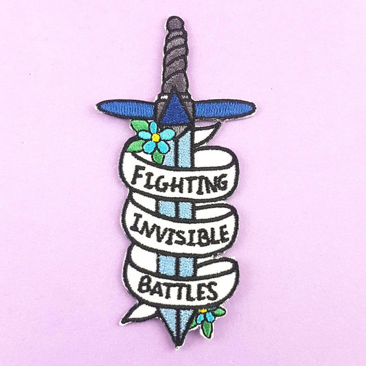 Fight Invisible Battles | Embroidered Patch | Jubly-Umph