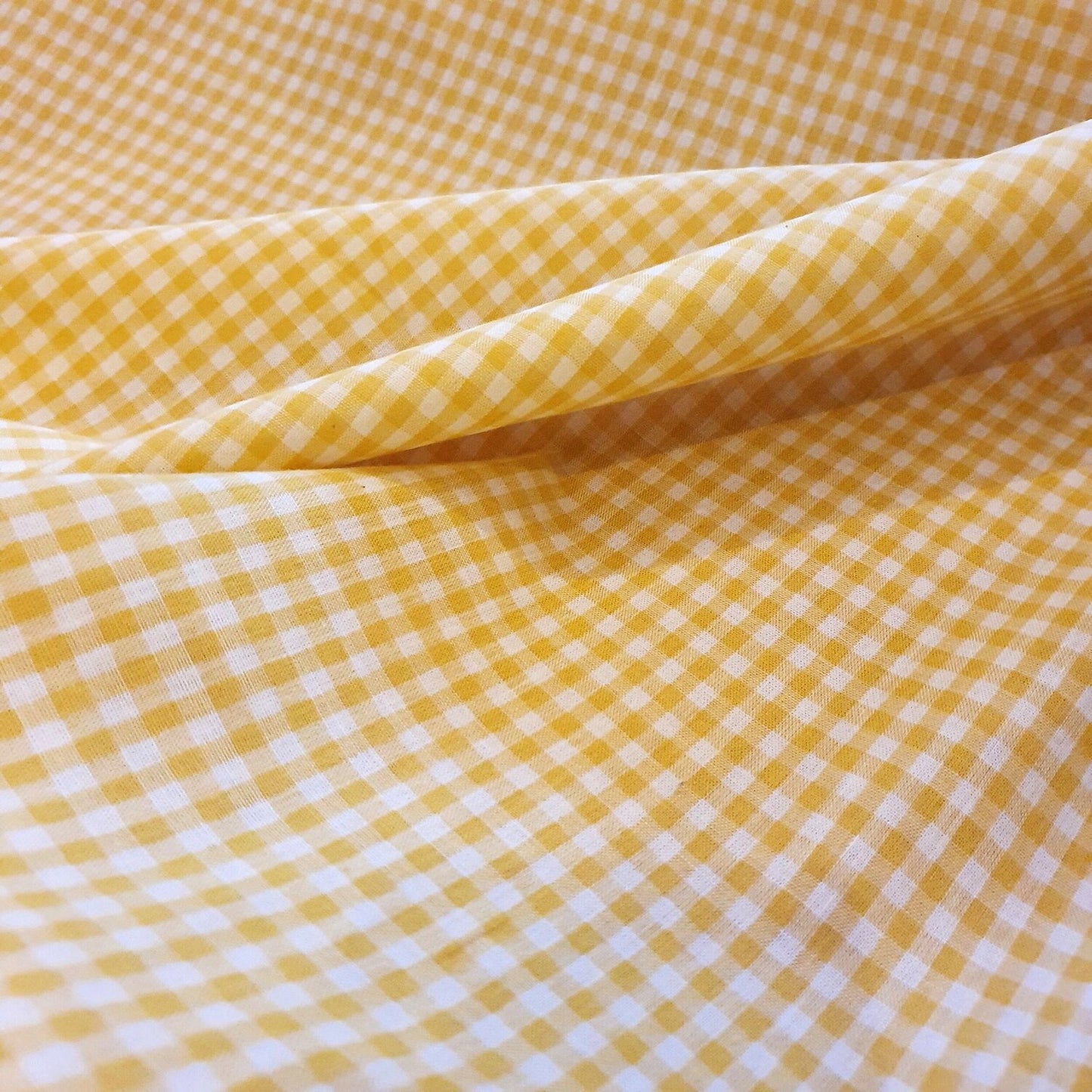 Buttercup Yellow Cotton Gingham
