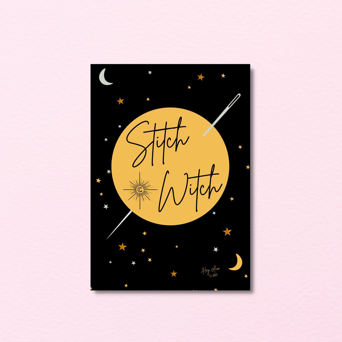 Stitch Witch | Digital Wall Art | Download Only | A3, A4, A5, A6 Sizes