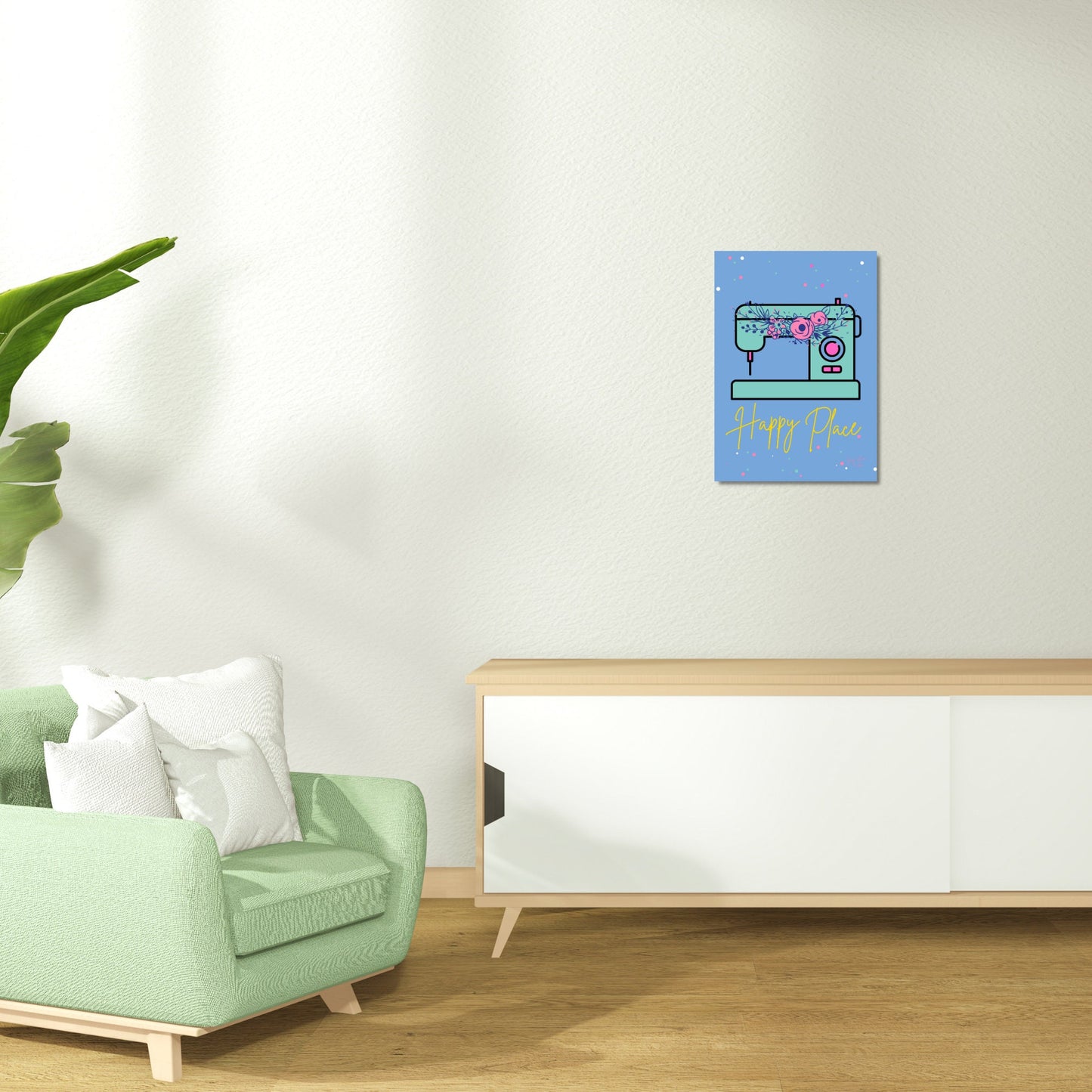 Happy Place | Digital Wall Art | Download Only | A3, A4, A5, A6 Sizes