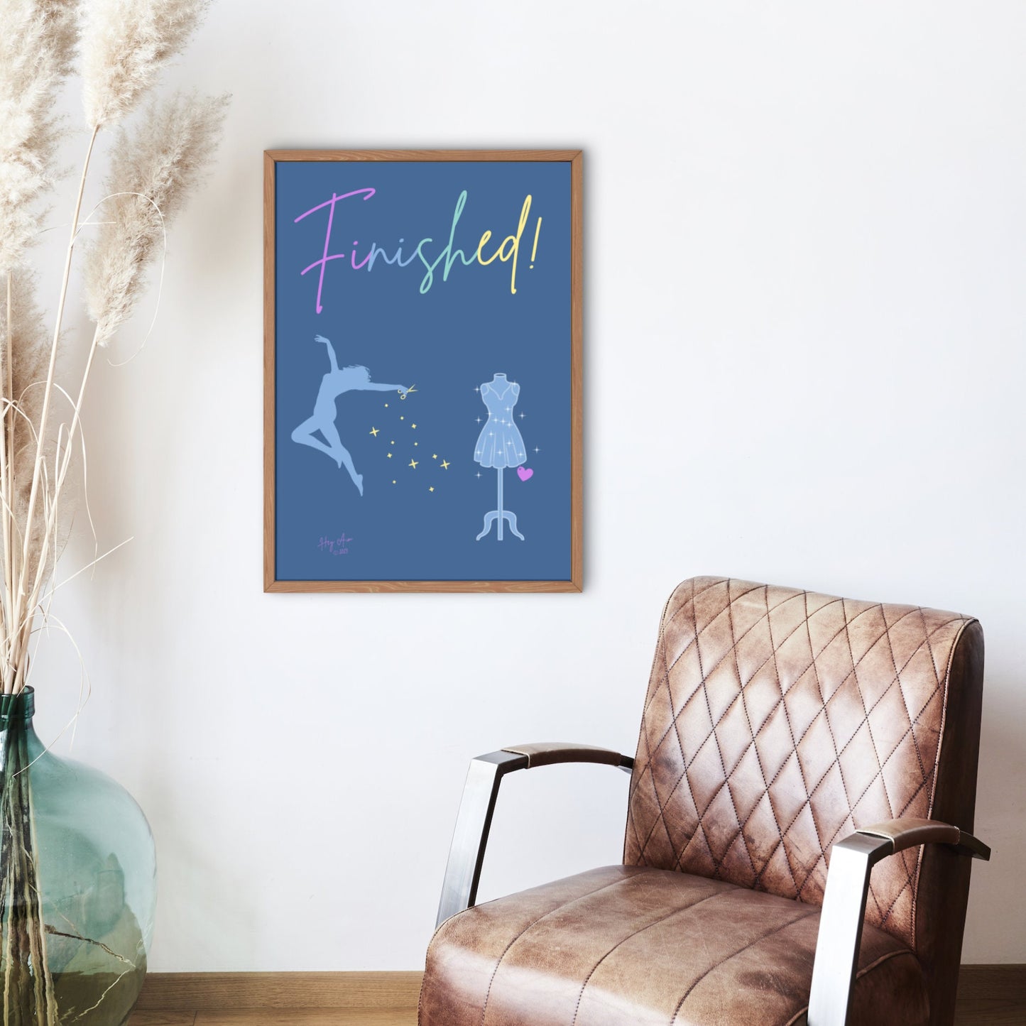 Finished! | Digital Wall Art | Download Only | A3, A4, A5, A6 Sizes