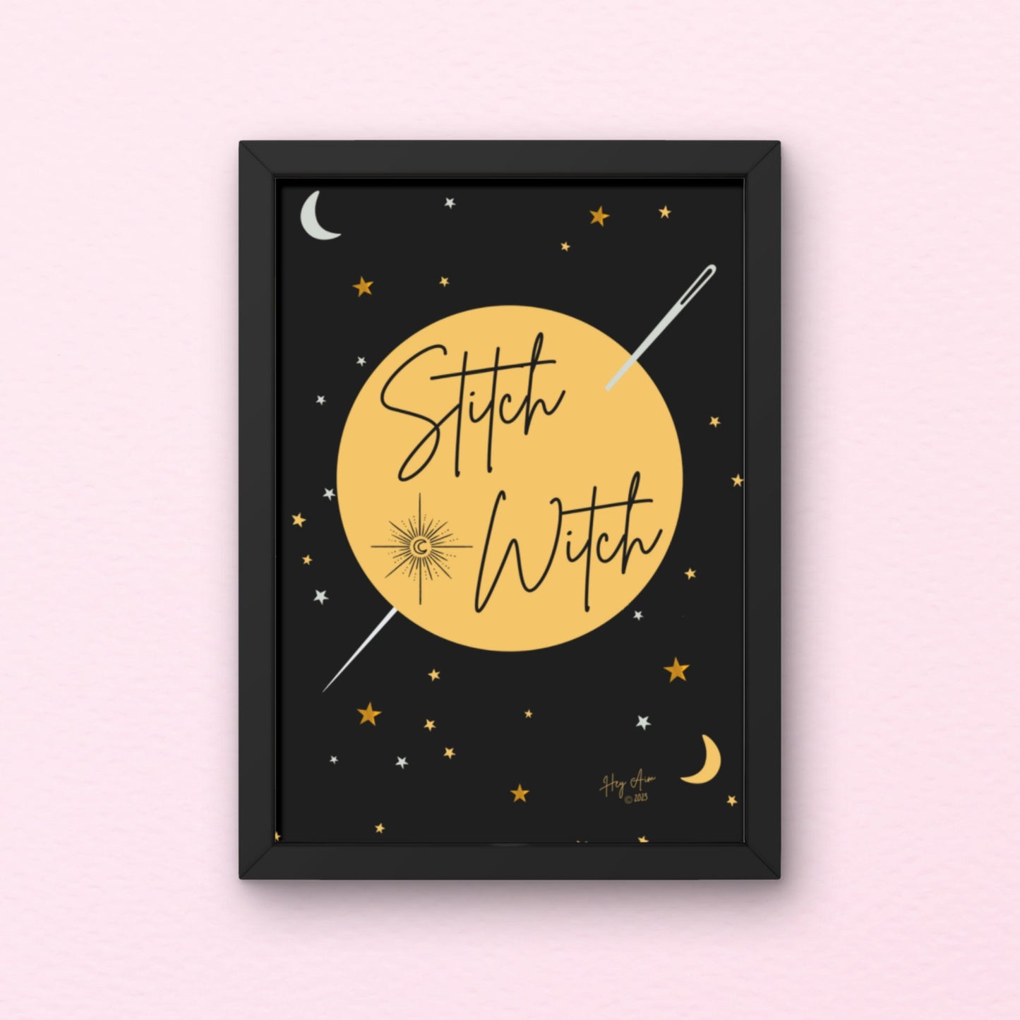 Stitch Witch | Digital Wall Art | Download Only | A3, A4, A5, A6 Sizes