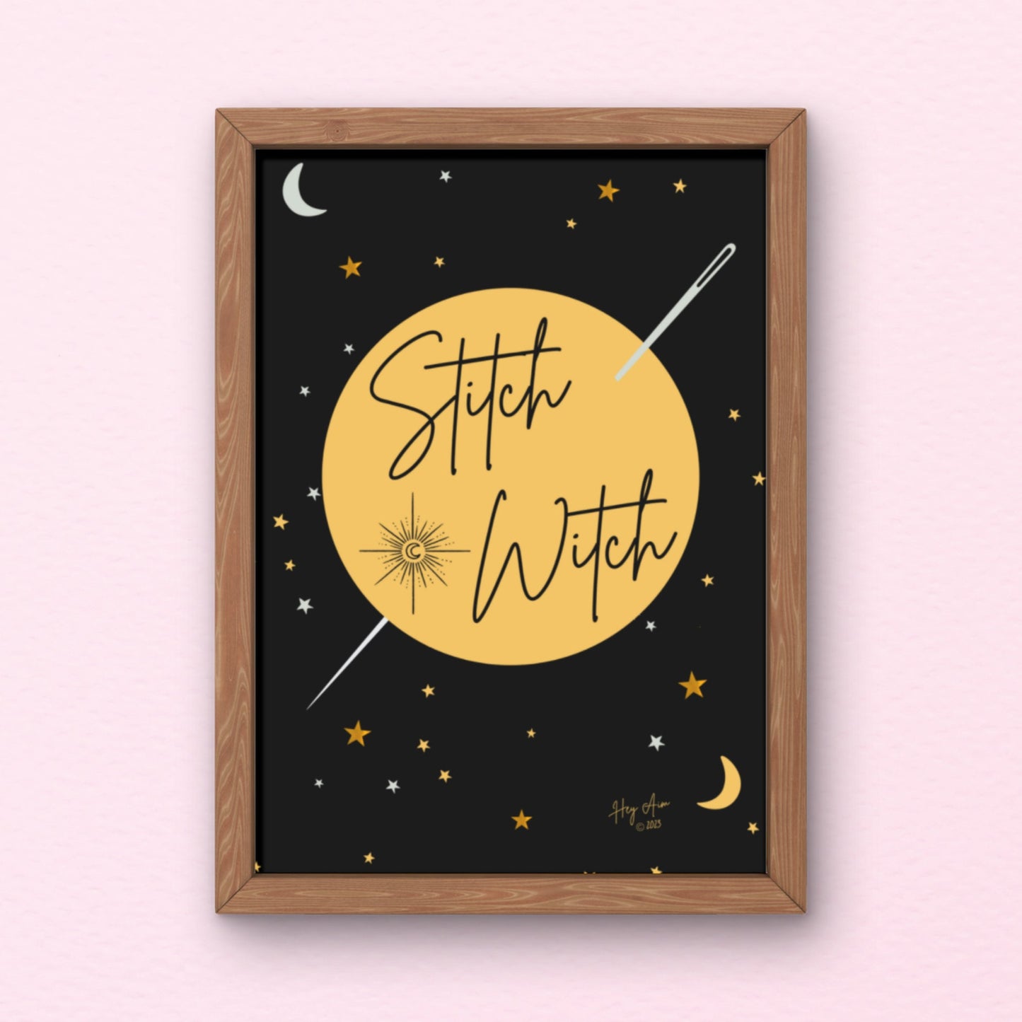 Stitch Witch | Digital Wall Art | Download Only | A3, A4, A5, A6 Sizes